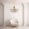Chandelier Toolight APP765-6CP Crystal Gold Candles 6-light points E14 60x60x42-112cm