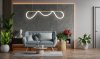 Pendant LED Lamp TOOLIGHT APP854-CP LONG Gold 1-light point 60W 120x26cm