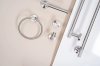 BATHROOM HANGER REA 6606A MODERN BRUSH STEEL