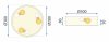 Ceiling Lamp Chandelier TOOLIGHT APP872-C Classic Gold 30cm Round 3-light points E27 30x8Cm