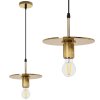 Pendant Lamp TOOLIGHT APP1181-1CP FLAT Gold Metal E27 1-light point