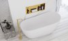 Built-in Stainless Steel Bathroom Shelf 30X60 Brushed Gold