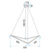 CEILING LAMP CHANDELIER TOOLIGHT APP1776-CP BRUSH GOLD LED