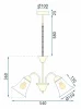 Pendant Lamp TOOLIGHT APP960-5CP Vintage Chrome 5-light points E27 54x36cm