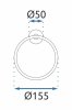 Bathroom hanger 332915B MIST 05 BRUSH GOLD