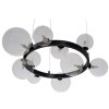 Pendant Lamp TOOLIGHT APP1159-10CP Black Metal Glass Balls G9 10-light points