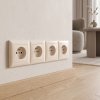Toolight Quadruple Socket Frame Oste Jnh016-4f Beige