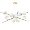 Pendant Lamp TOOLIGHT APP998-12CP Gold 12-light points G9 65x70x90cm