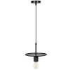 Pendant Lamp TOOLIGHT APP1180-1CP FLAT Black Metal E27 1-light point