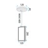 PENDANT CEILING LAMP TOOLIGHT LHJ083-1CP BLACK