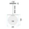 LAMP APP1667-1CP GOLD MAT