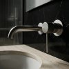 WALL MOUNTED BASIN FAUCET REA LUNGO STRIPE BRUSH STEEL