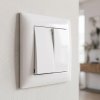 Toolight Double Switch With Frame Oste Jnh007-w White