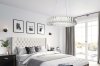 Pendant LED Lamp TOOLIGHT APP1040-CP Cristal + remote control Round 2-light points 40W 39x39x6,5-85cm
