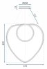 Pendant LED Lamp TOOLIGHT APP797-CP LOOP Gold + remote control 1-light point 70W 61,5x63cm