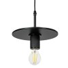 Pendant Lamp TOOLIGHT APP1180-1CP FLAT Black Metal E27 1-light point