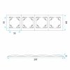 Toolight Quadruple Socket Frame Oste Jnh016-4f Beige