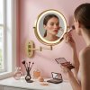 MIRROR REA GLOW BRUSH GOLD LED