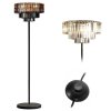 Floor Lamp Living Room Toolight APP925-3F Black 3-light points E14 37x37x140cm
