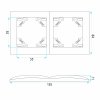Toolight Double Socket Frame Oste Jnh014-2f Grey