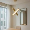 Pendant LED Lamp TOOLIGHT APP832-CP Gold 2-light points 24W 9,2x43,5x70cm