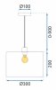 Pendant Lamp TOOLIGHT APP1015-1CP Chrome Round 1-light point E27 30x30x20-110cm