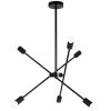 Pendant Lamp TOOLIGHT APP1114-6CP Black Metal E27 6-light points