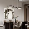 Pendant LED Lamp TOOLIGHT APP752-30-40-50 Black Ring + remote control 3-light points 63x112x70cm