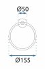 Bathroom hanger 332915 MIST 05 BRUSH NICKIEL