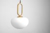 Pendant Lamp TOOLIGHT APP1074-1CP White Gold 1-light point E27 22x22x15,5-100cm