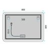 MIRROR REA TOP-3 80X60 TRANSPARENT 80X60 LED