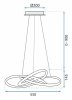 Pendant LED Lamp TOOLIGHT APP396-CP Modern Ring White + remote control 1-light point 40W 55x55x14,5cm