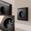 Toolight Single Socket Frame Oste Jnh013-1f Black