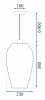 Pendant Lamp TOOLIGHT APP986-1CP Brown BOHO 1-light point E27 23x23x38-128cm