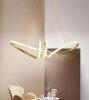 Pendant LED Lamp TOOLIGHT APP824-CP Modern Gold + remote control 1-light point 70 W 73x25cm