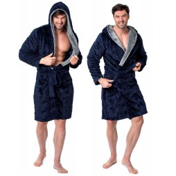 Bathrobe Jordan Navy-Grey Men L