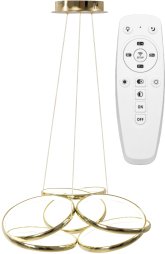 Pendant LED Lamp TOOLIGHT APP794-CP Modern Gold + remote control 3-light points 70W 54x54x26-89cm
