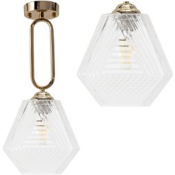 Pendant Lamp TOOLIGHT APP1025-1CP Gold 1-light point E27 20x20x47cm