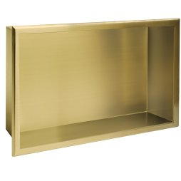 Built-in Stainless Steel Bathroom Shelf 30X45 Brushed Gold