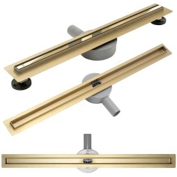 Linear drainage REA Neo Slim Mirror Gold Pro 50