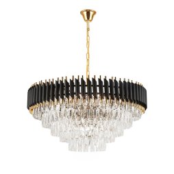 Chandelier Toolight APP1058-CP Gold Black Crystal E14 9-light points