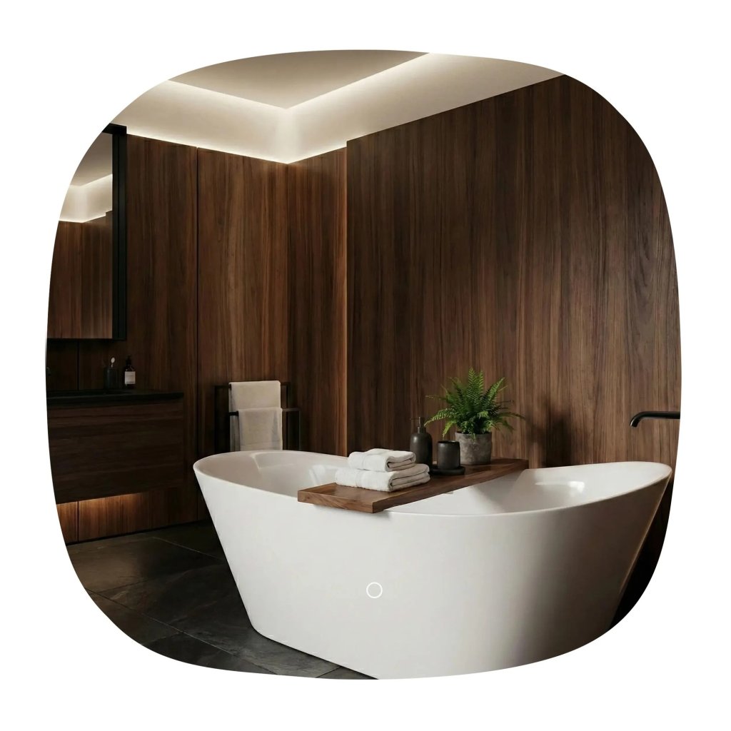 Bathroom Square Mirrors Image