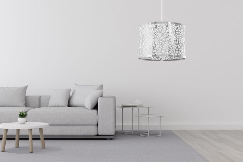 Pendant Lamp TOOLIGHT APP1015-1CP Chrome Round 1-light point E27 30x30x20-110cm