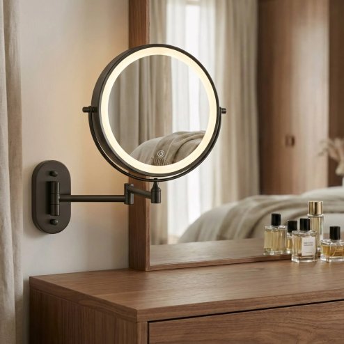 MIRROR REA GLOW BLACK LED