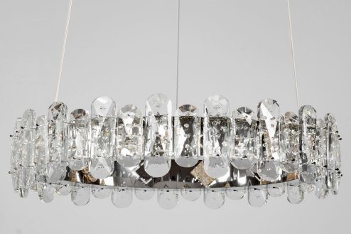Pendant LED Lamp TOOLIGHT APP1041-CP Cristal + remote control Round 1-light point 44 W 39x39x10-102cm