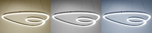 Pendant LED Lamp TOOLIGHT APP798-CP LOOP Chrome + remote control 1-light point 70W 61,5x63cm