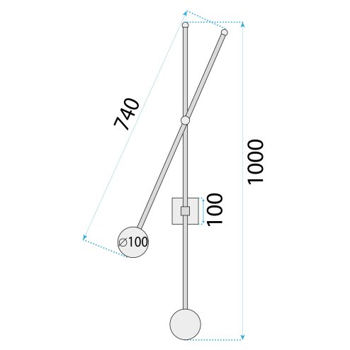 WALL LAMP TOOLIGHT APP1595-2W BLACK
