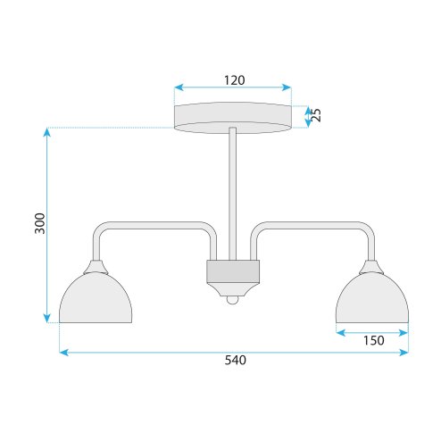 CEILING LAMP CHANDELIER TOOLIGHT G084-3C BLACK GREY
