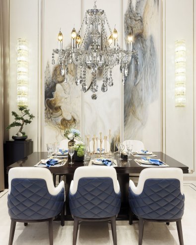 Chandelier Toolight 392183 Crystal Chrome 6-light points E14 67,5x67,5x62cm