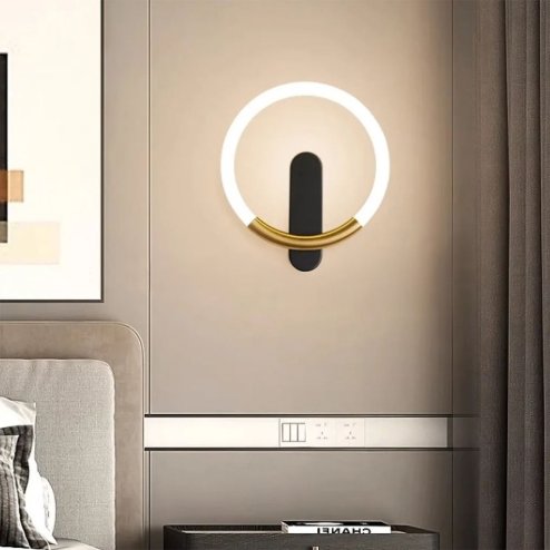 LED WALL LAMP TOOLIGHT LHJ068-W 60 BLACK, BRUSH GOLD